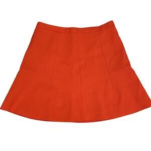 J. Crew Orange Flare Mini Skirt